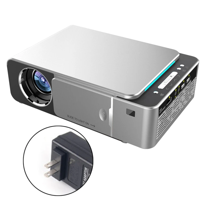 

1080P High Definition Portable T6 55W Movie Projector Home Theater Video Projectors Suitable USB Laptop Smartphone