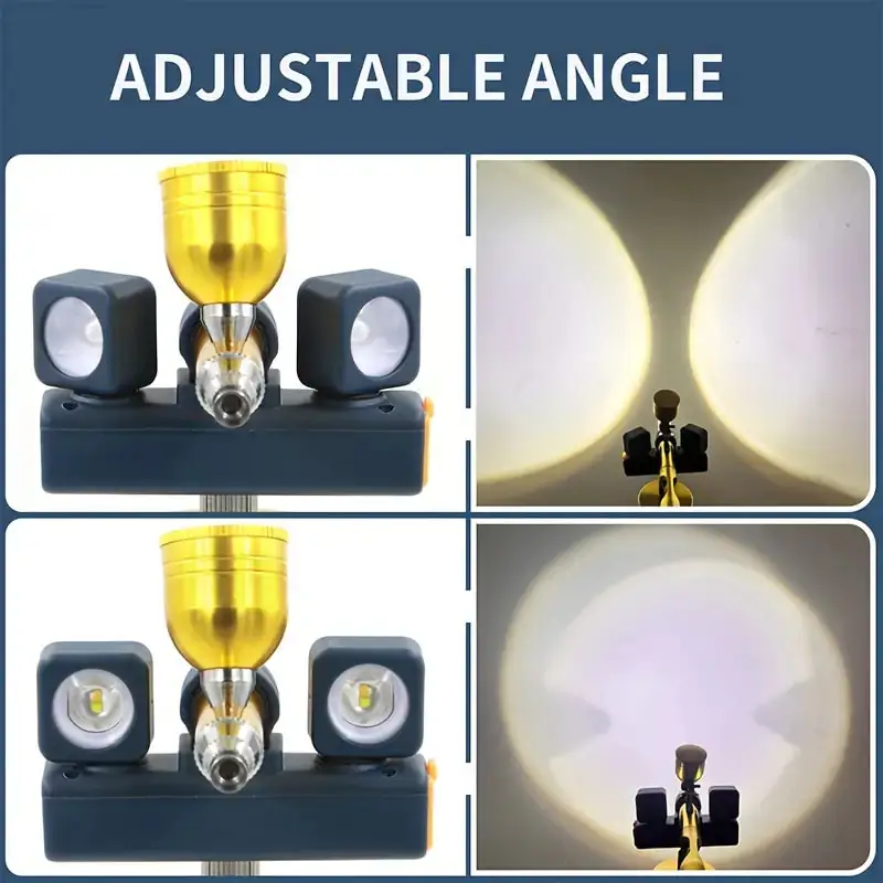 Lampe LED Portable Pour Pistolet à Peinture - Lumière USB 1000 MAh, Éclairage Auto Réparation Voiture, Garage, Élimine Bulles Peinture