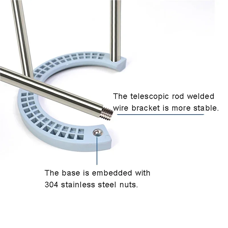 Punch-free Stainless Steel Wash Basin Support Bracket Height Adjustable C-shaped Mouth Fixed Support Frame for Kitchen Bathroom
