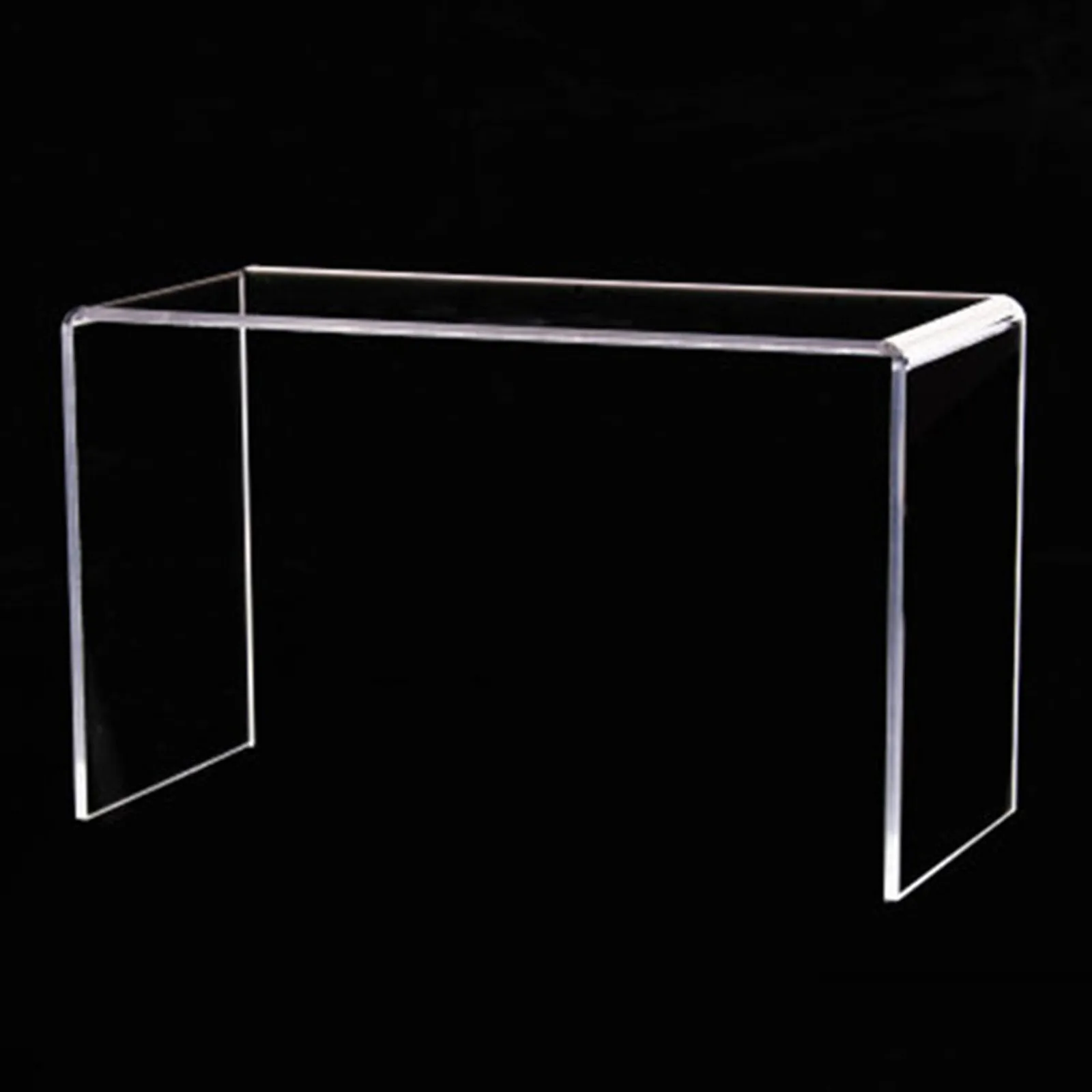 U-shaped Acrylic Display Risers Steps Acrylic Display Stand Anti-Corrosion Clear Showcase Shelf for Figure Collection