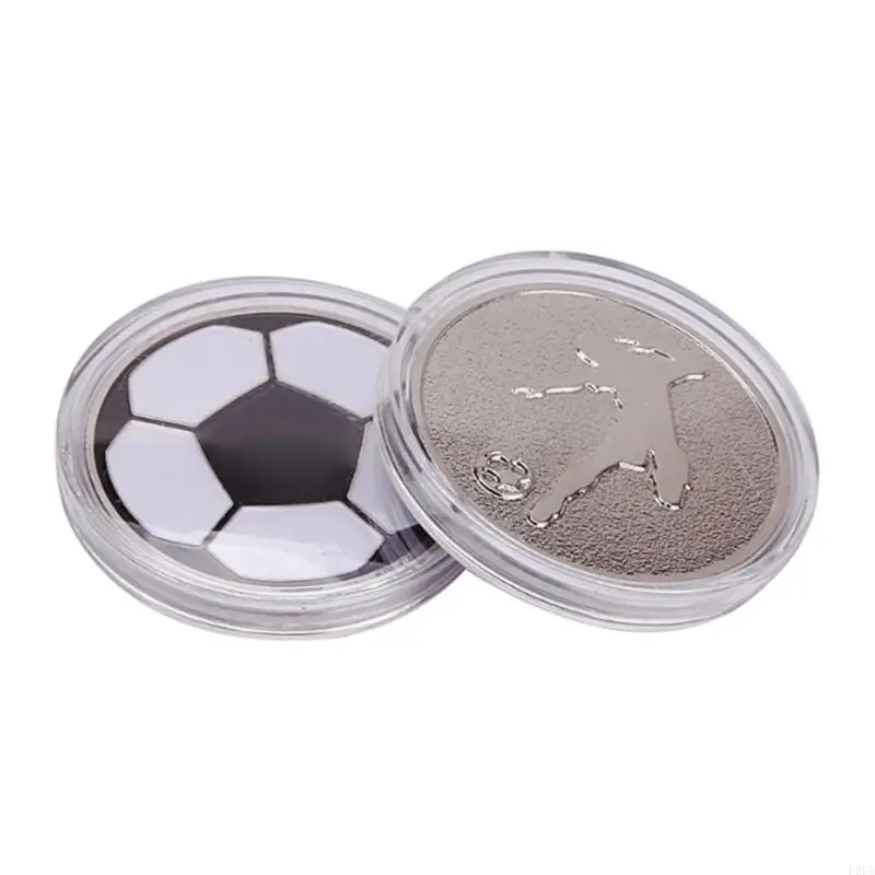 Aluminum Alloy Football Referee Coin Portable Football Sports Pick Referee Side Toss Coin Soccer Game Supplies