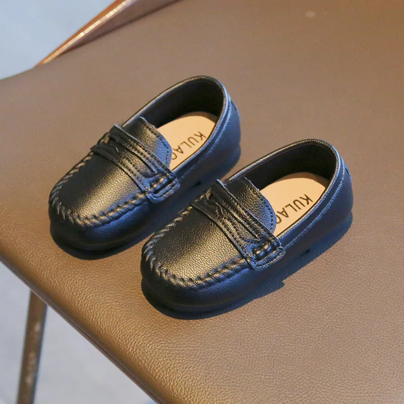 New Leather Shoe Fashion Simple Versatile Girl Shoes Classic Light Princess Shoes Trendy Autumn Boy Shoe Flat Daily Child Shoes 3