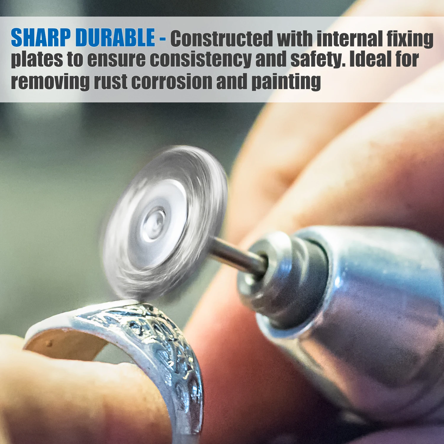 HAMPTON Abrasive Tools 3.0mm Shank Metal Rust Removal Polishing Tool 3-138pcs Polishing Brush Drill for Dremel Rotary Tool
