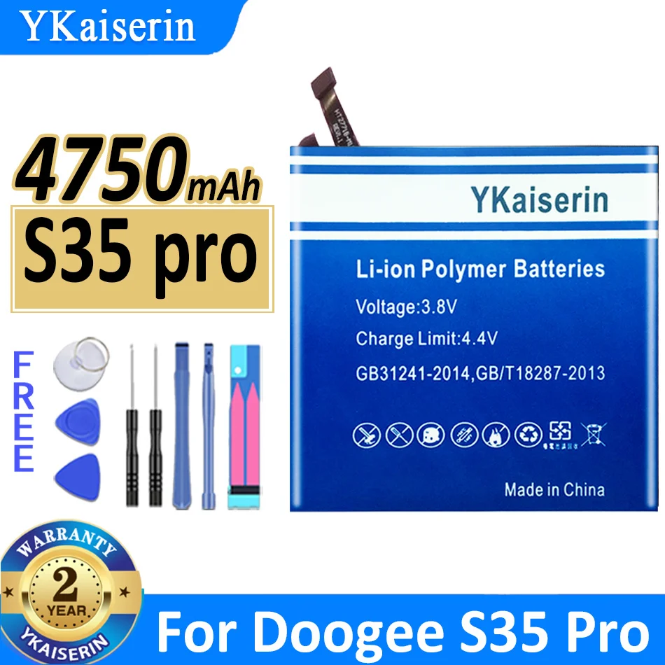 

4750mAh YKaiserin Battery S35Pro (BAT20M154350) For Doogee S35 Pro Mobile Phone Batteria