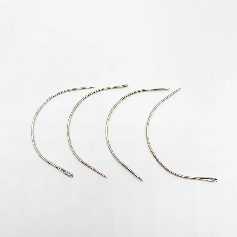 25 pcs/bag Large 9cm C Shape Curved Needles Wig making crochet braids ventilating Hair weaving needle hair extensions tool
