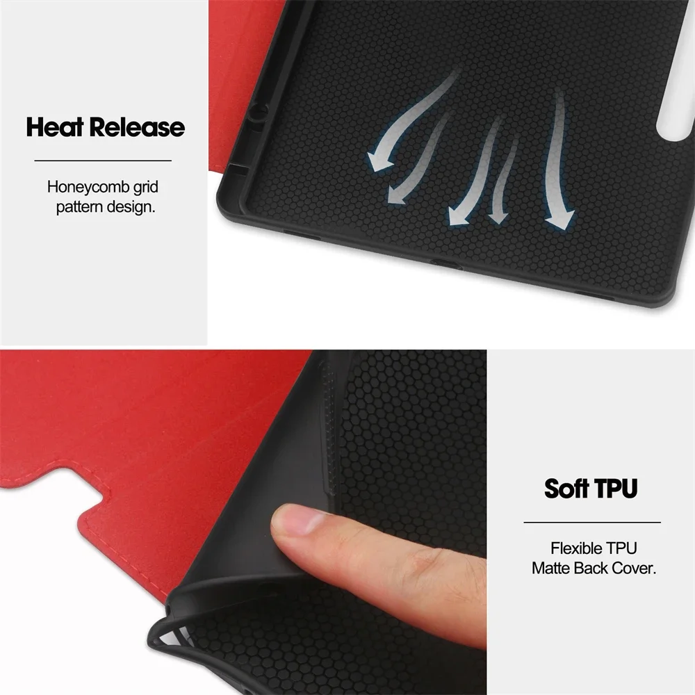 Premium Tablet Cover with S Pen Holder and Smart Features - 12.4 inch