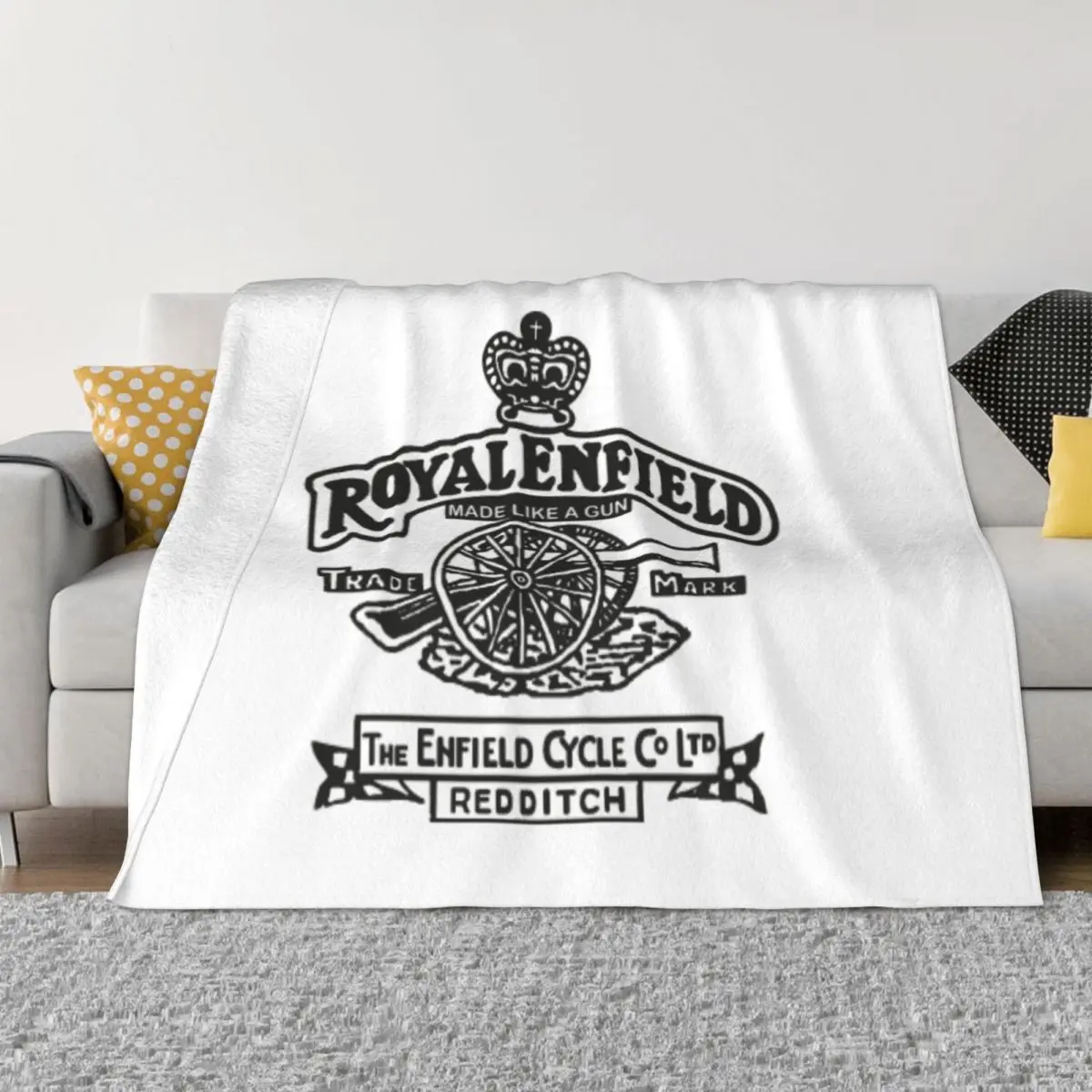 

Royal-Enfields Blanket Flannel All Season Motorcycle Motor Bicycles Portable Warm Throw Blankets for Bed Couch Bedspread