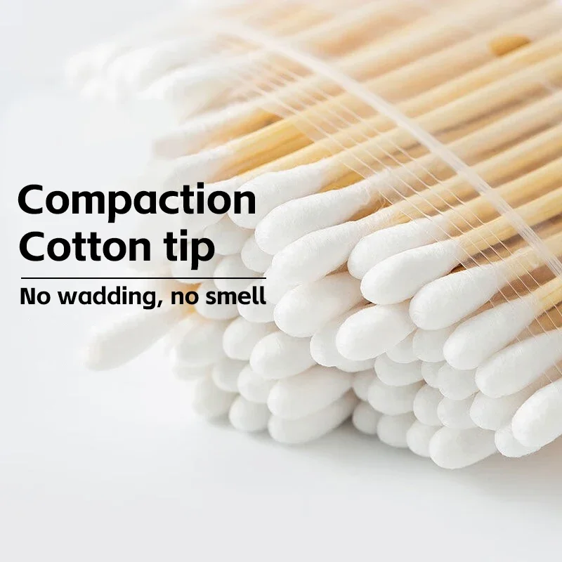 Cotton Swabs 100pcs Per Pack 5 Packs Double-ended Baby Ear Cleaning Sticks Healthy Cleaning Tools