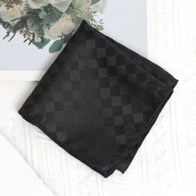 Schwarze Streifen-Krawatte, Manschettenknopf-Krawatte, Fliege-Set, Hochzeitskrawatten, Geschenke für Männer, Einstecktuch, elegante Krawatte für Designer-Business-Accessoires – Detail 19
