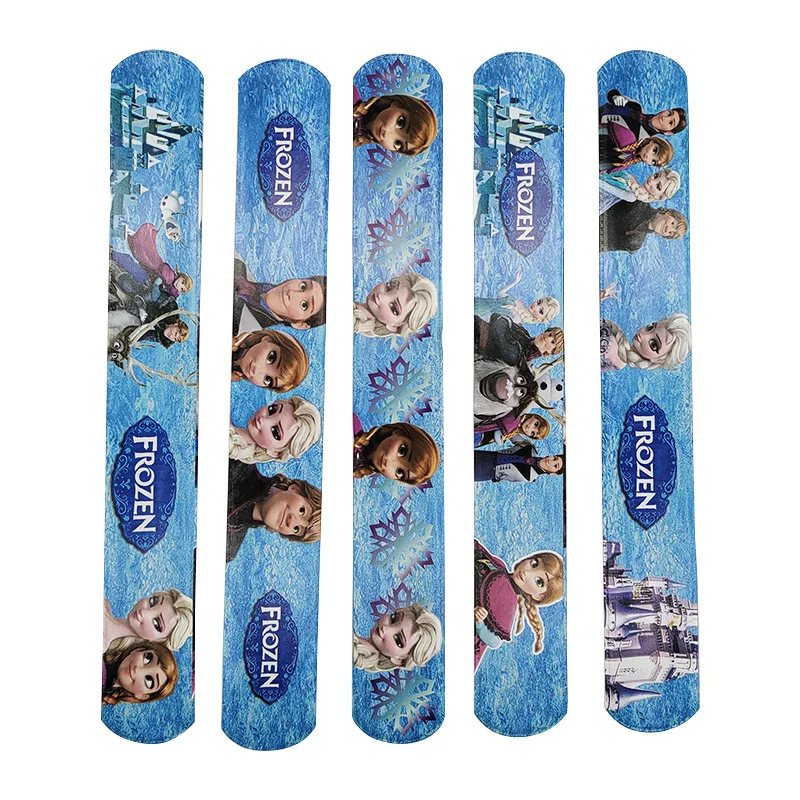 Kids Happy Birthday Party Favor Princess Frozen Elsa Anna Slap Bracelet Party Gift Souvenir 12PCS