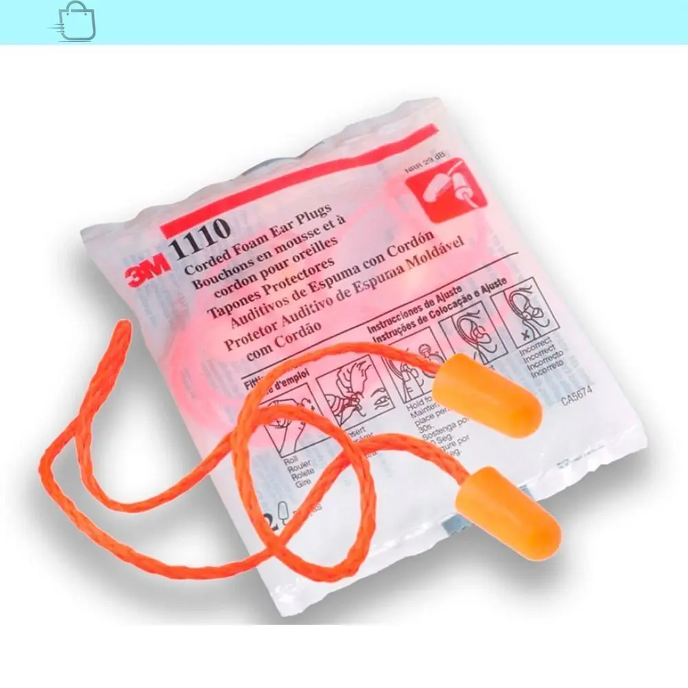 Protecteur auriculaire brésilien, 50 paires de couleurs Orange, 3M 1110 3M