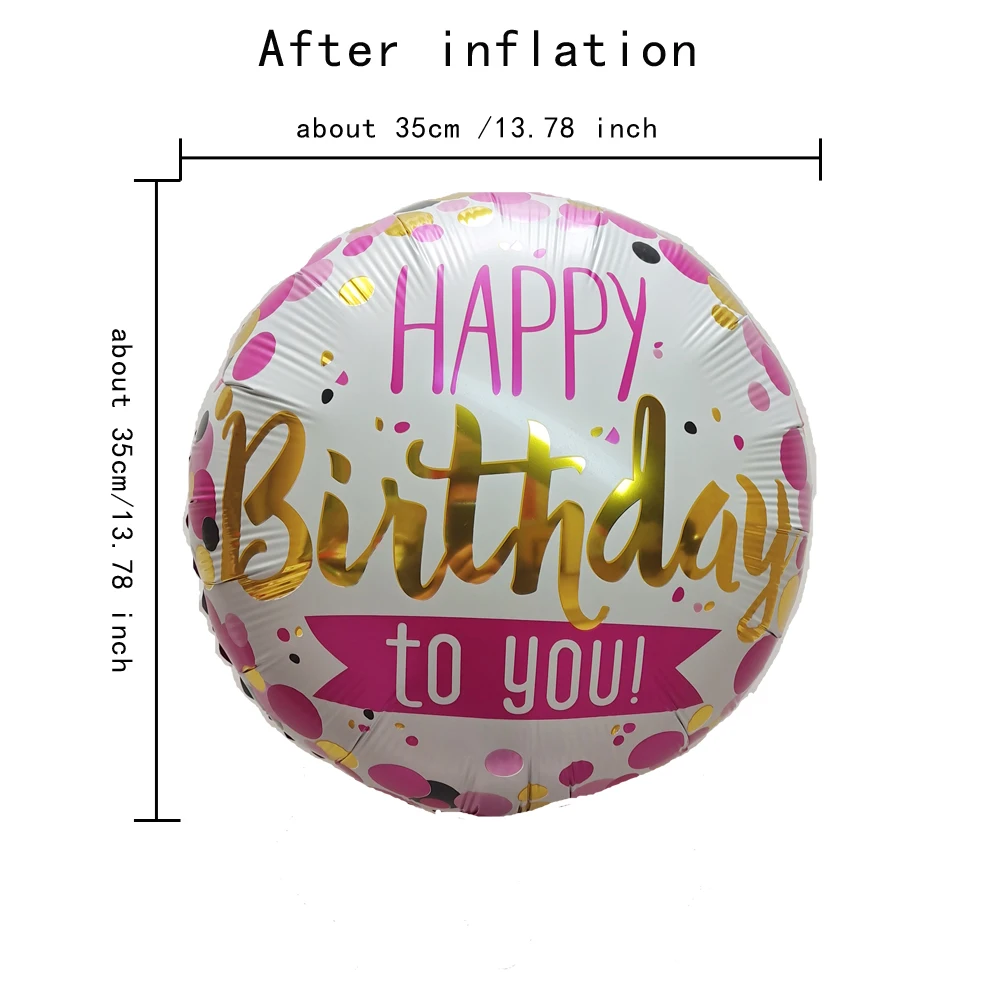 Фото 1 шт., 18-дюймовый Круглый фольгированный воздушный шар с разными узорами №3