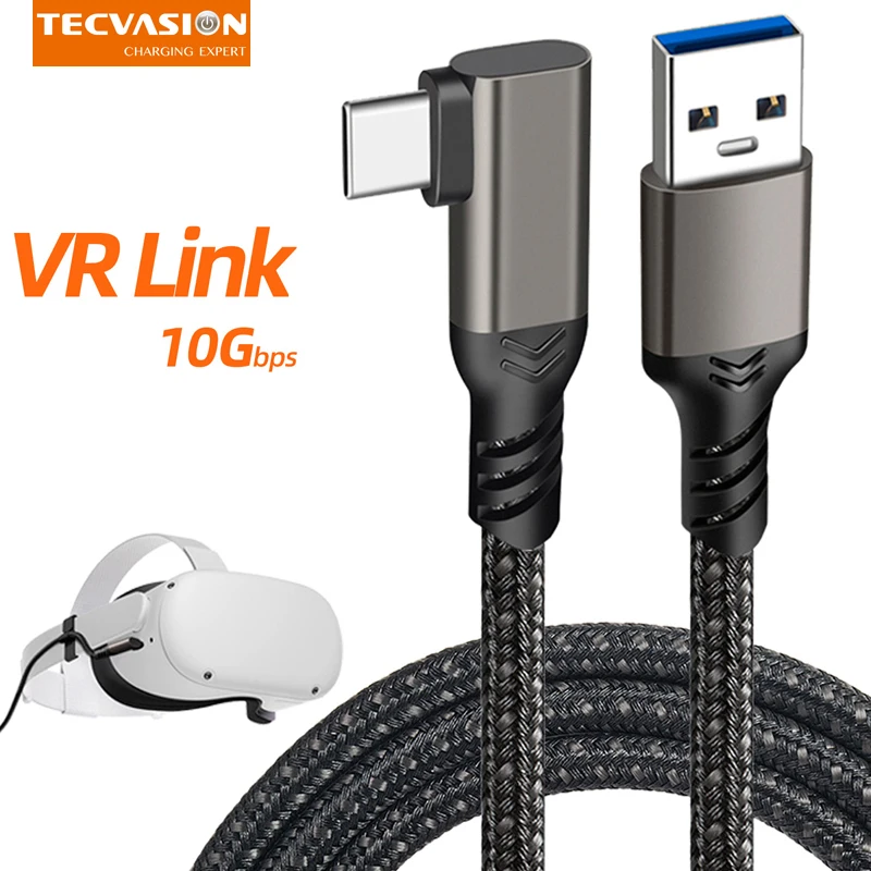 USB A to USB C 10Gbps 5m 3m Cable 3A USB3.2 Gen1 Fast Charge for Oculus Quest Link VR Headset Data Transfer USB-A VR Accessorie