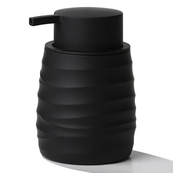 Matte Stripe Soap Dispenser – Modern Minimalist, Refillable 1