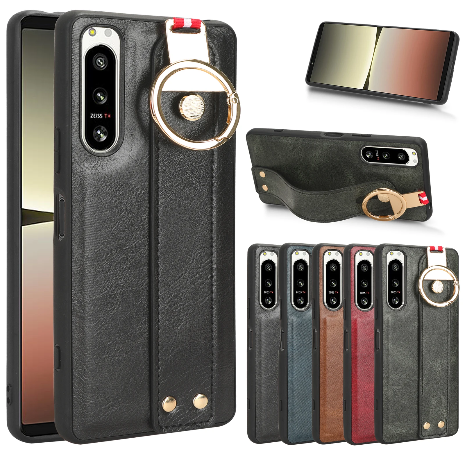 Per Sony Xperia 5 Iv Custodia Con Anello Business Wristband Cover Case Per Sony Xperia 5 Iv Xperia5Iv 5Iv Custodie Protettive Antiscivolo