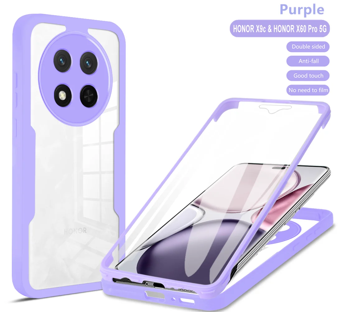 Full Body Soft Double-Sided Clear Case with 360° Protection