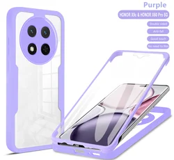 Full Body Soft Double - Sided Clear Case with 360° Protection - HONOR Magic7 Lite (Lavender)