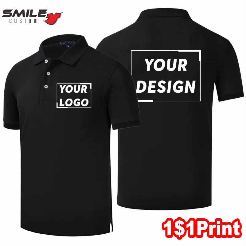 

100% Cotton Fashion Men's and Women Polo Custom Print Logo High Quality Short Sleeve Lapel Shirt Design Embroidery Company Brand
