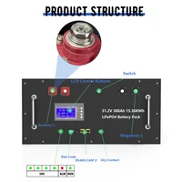 Batterie LiFePO4 48V 300Ah 15KW 51.2V 100Ah 200Ah 5KW Bluetooth 16S 200A BMS CAN RS485 > 6000 Cycles pour l'énergie solaire, de l'ue, sans taxe 4