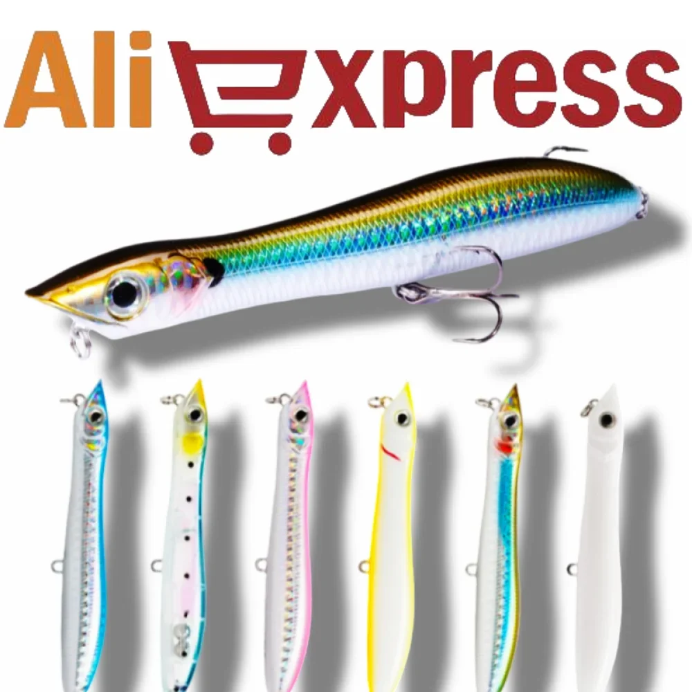 Patchinco Angelköder 140 mm 26 g Topwater Bleistift Popper Wobbler zum Angeln Seebarsch Top Wasserköder Salzwasseroberflächenköder