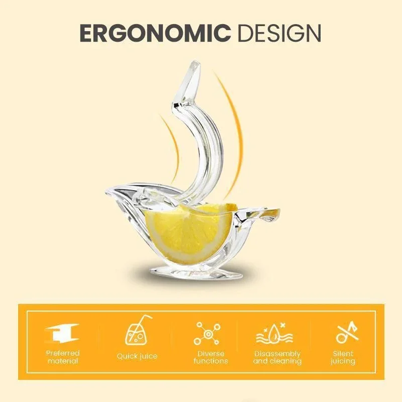 Manual Juice Squeezer Acrylic Lemon Clip Hand Pressure Juicer Pomegranate Orange Lemon Sugar Juice Kitchen Bar Fruit Tool