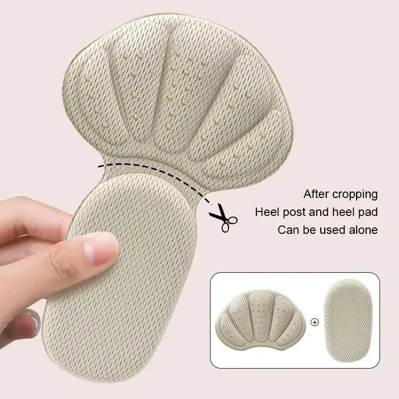 Sponge Heel Cushion Back Inserts Heel Protectors Shoe Pads Shoe Too Big Soft Mesh Grips Shoes Insoles 2 in 1