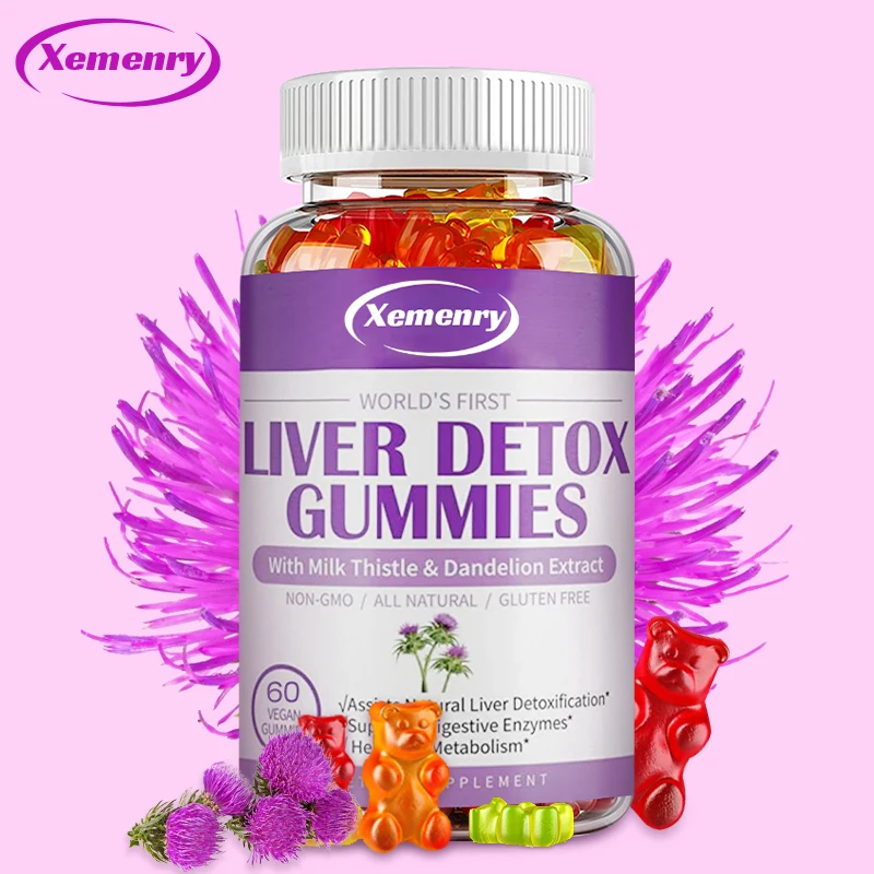 

Natural Liver Detox Supplement Liver Cleanse Detox Recovery Gummies - with Milk Thistle, Artichoke & 20+ Plant Extracts