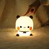 Kawaii Panda Led Night Light Lamp Cute Cartoon Pat Lamp Animal Bedroom Decorative Living Room Dolls Gifts kids Baby Night light 3