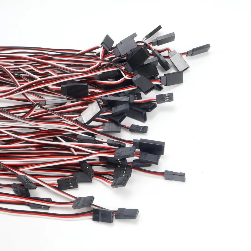 Vue d'ensemble du lot de 10 fils de connection RC, idéal pour l'électronique DIY