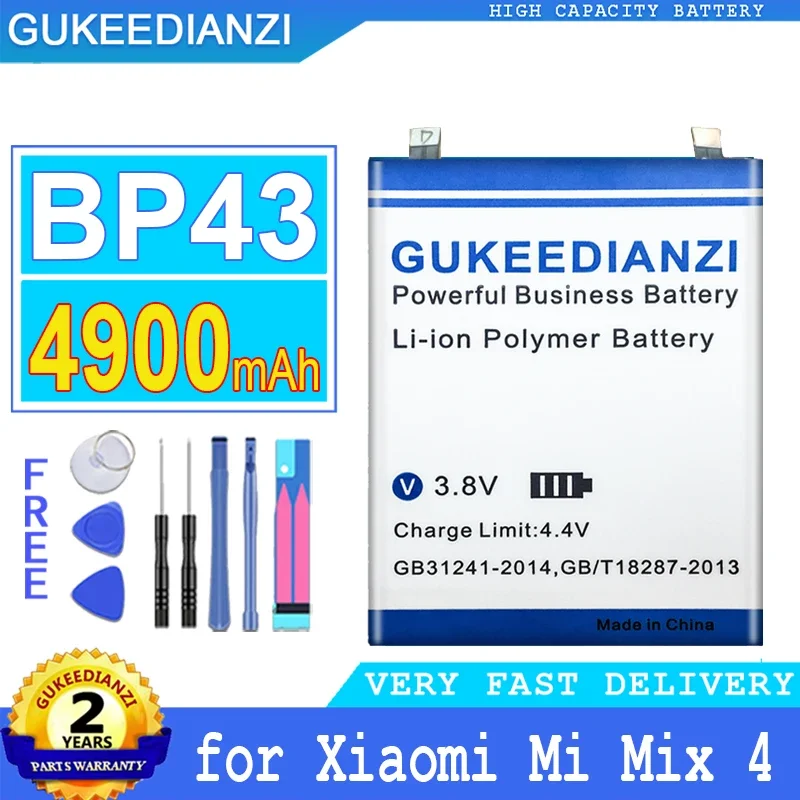 

BP43 4900mAh High Capacity Mobile Phone Battery For Xiaomi Mi Mix4 Mix 4 Smartphon Batteries