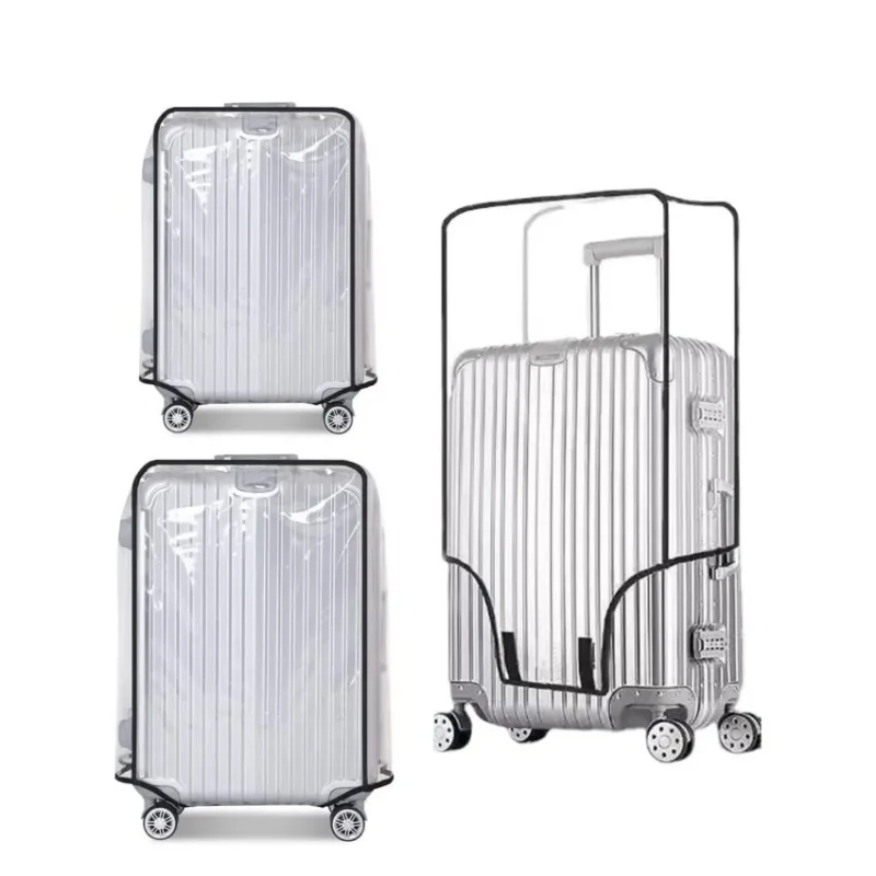 Funda protectora transparente para equipaje, cubierta impermeable a prueba de polvo, duradera, accesorios de viaje, PVC, novedad