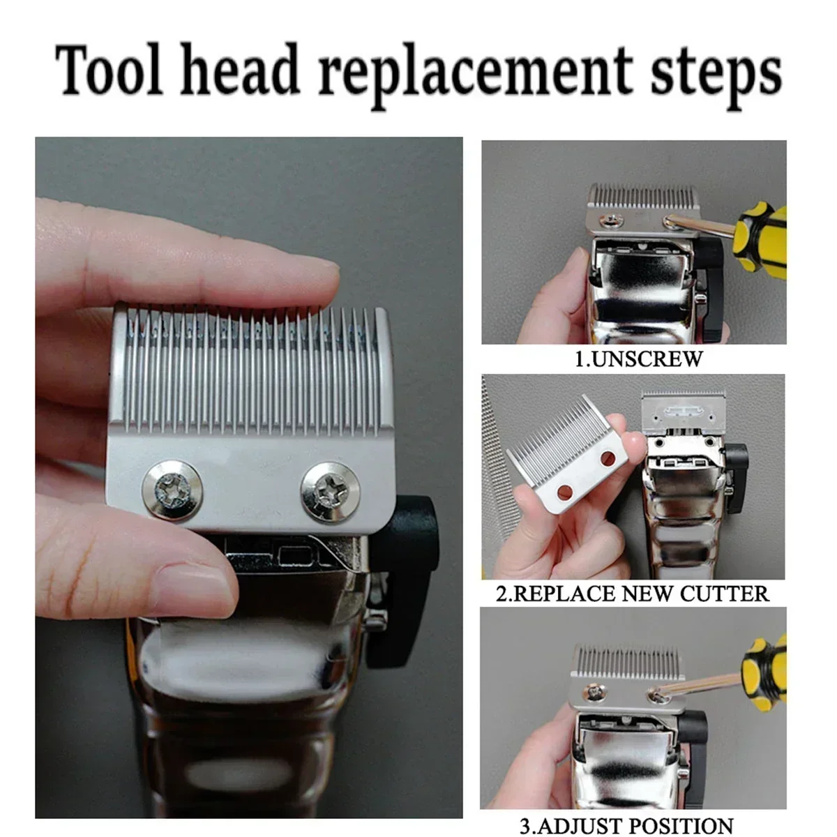 Professional DLC FADE Blade Replacement for 2020C KULILANG VGR V003 Madeshow M10 Hair Clipper Titanium Plated Ceramics Blade 6