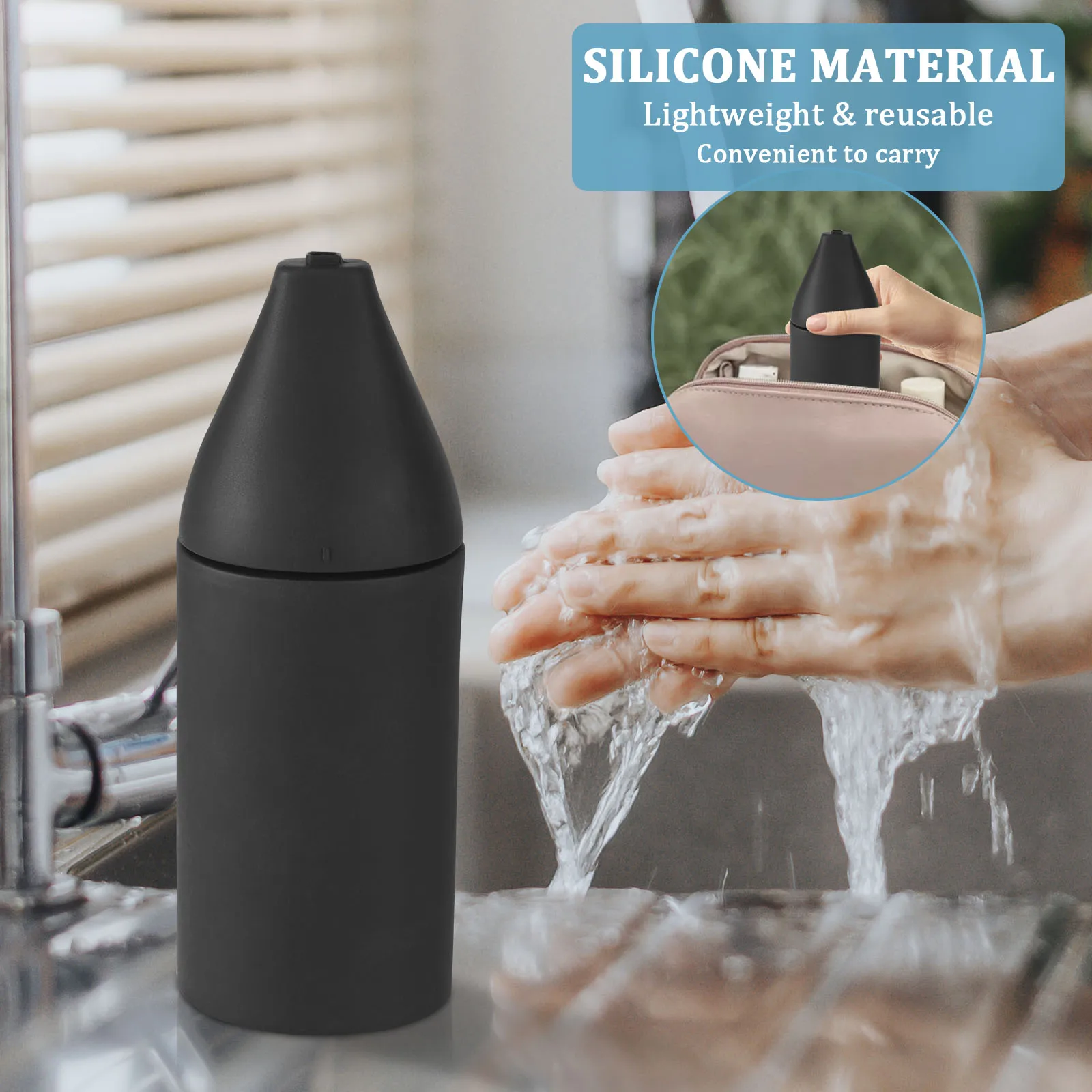 Silicone Refillable Dish Soap Squeeze Bottle