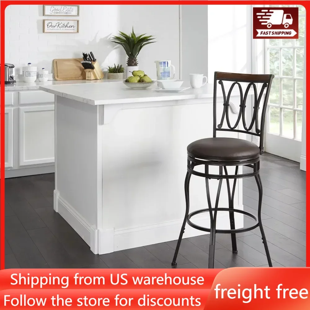 

Барный стул, регулируемый шарнирный стул 24 или 29 дюймов, с резиновой маслом, обеденный стул, мебель для комнаты и дома