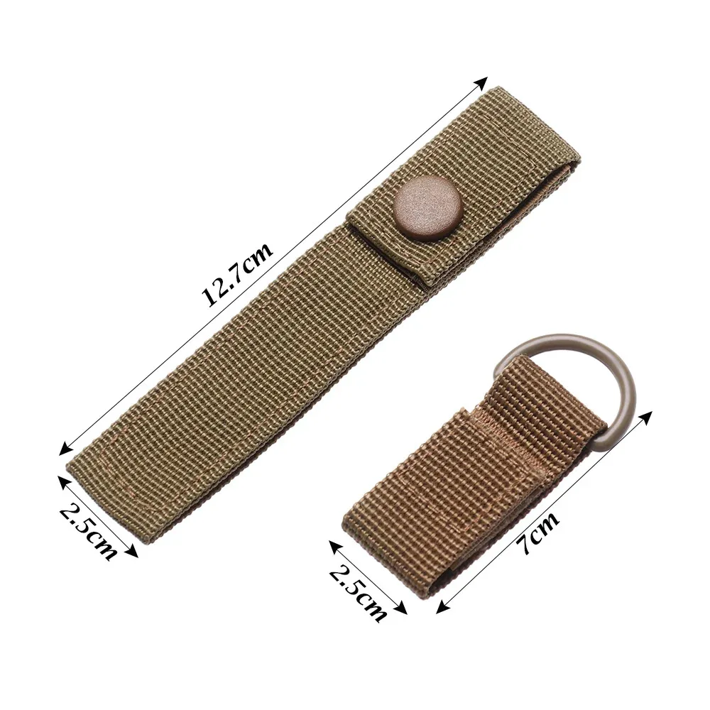 1/2Pcs Nylon Molle Band Hohe Festigkeit Hängen Gurtband Schnalle Schlüssel Haken Clip Gürtel Haken Wandern Klettern karabiner – Detail 2