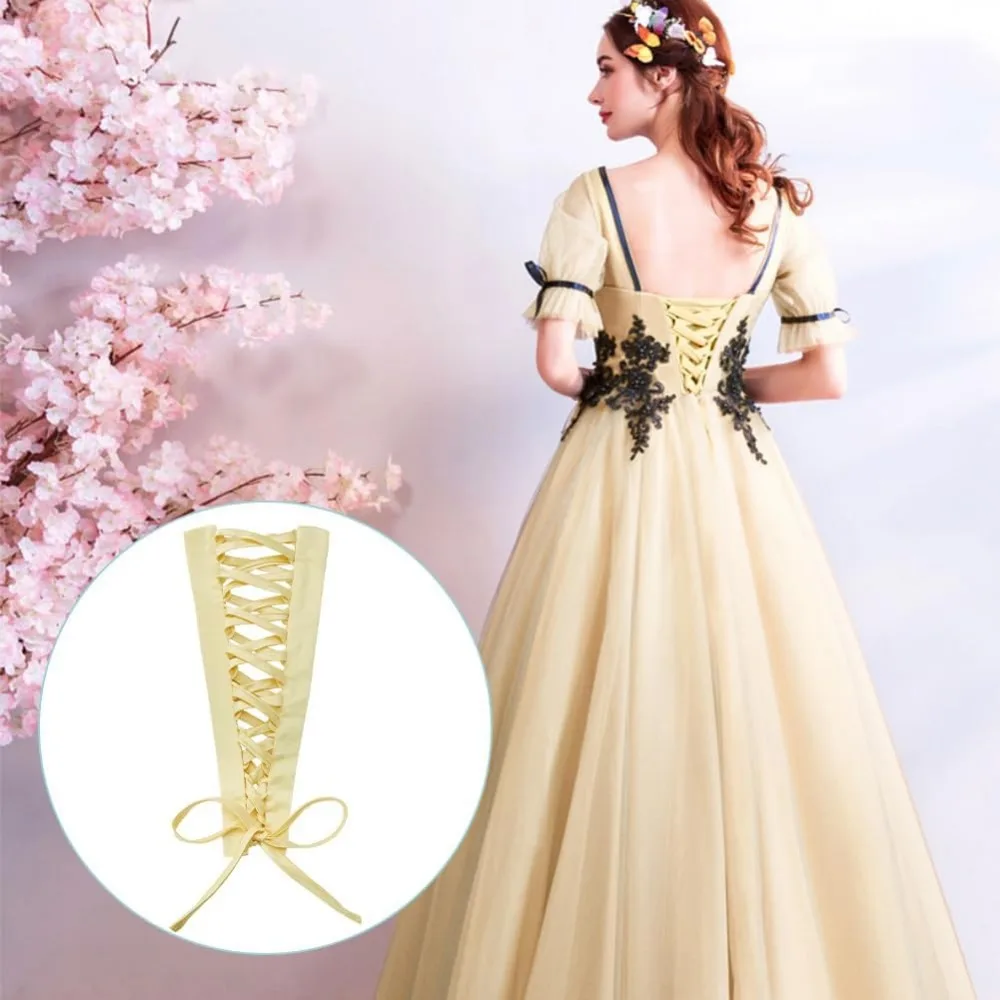 VIGAN 3-teiliges Hochzeitskleid Korsett Set - Verstellbare Schnürung Mit Satinband