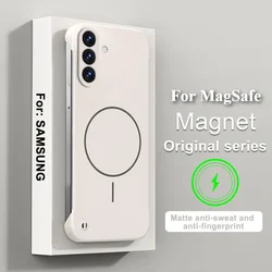 Ultrathin Framel Matte Phone Case with Magsafe Compatibility - Galaxy F05 (WHITE)