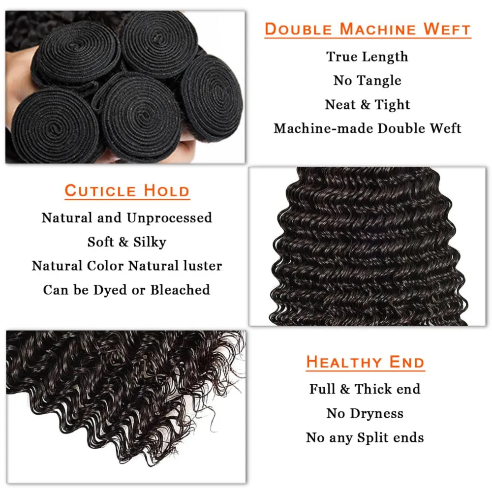 Human hair bundles with closure frontal for women