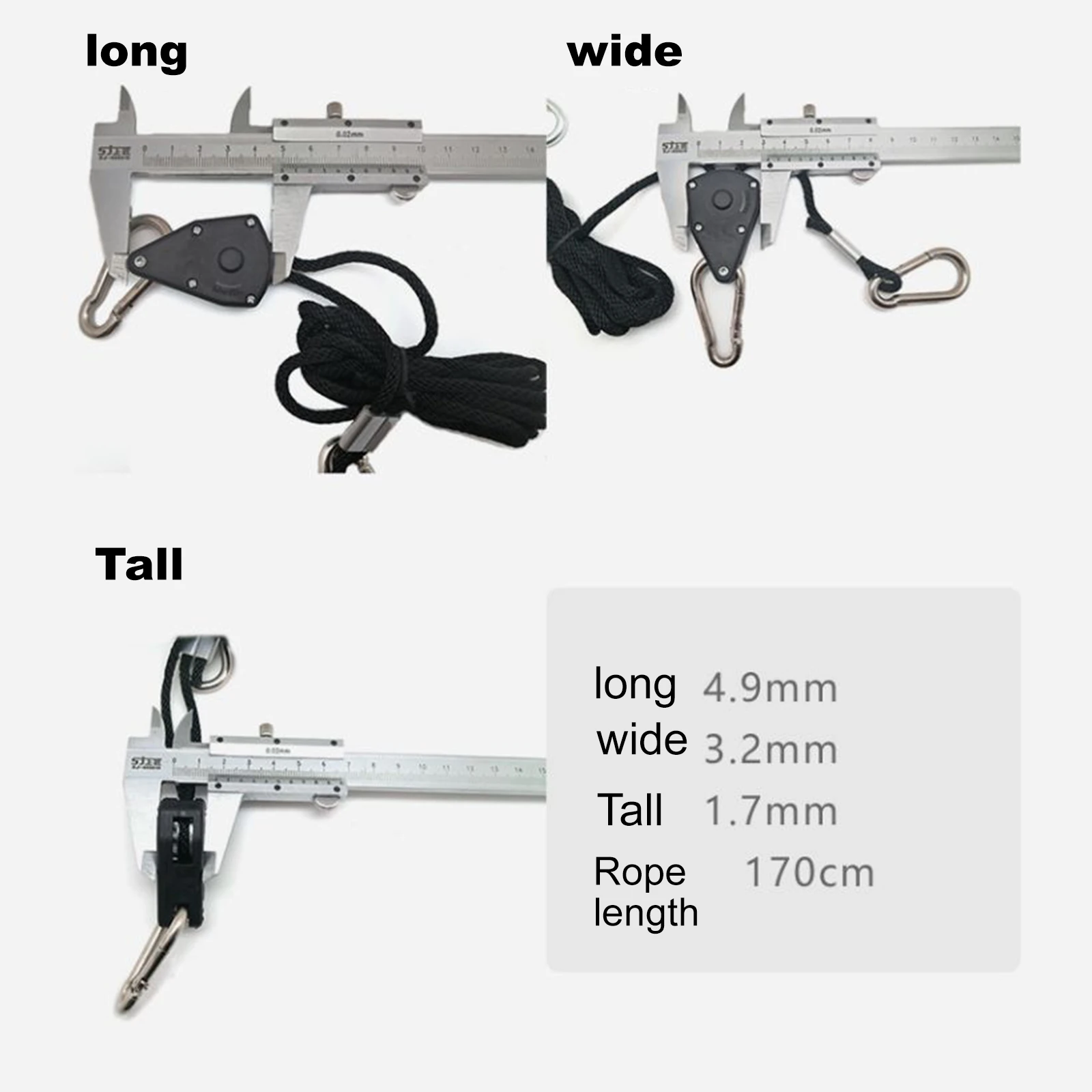 Adjustable 1Pair Pulley Sling Lifting Rope Ratchet Hook Max Load 150lbs/68kg Lifter Hangers Assembly Sling Lifting Pulley Hooks 6