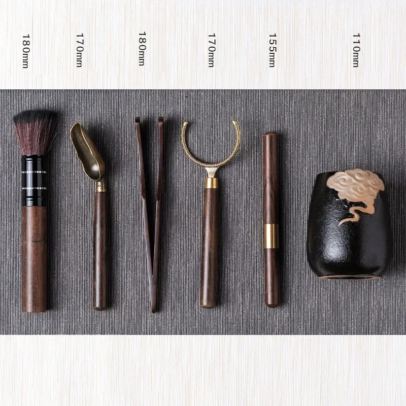 Tea Ceremony Tools Tea Set Deluxe Tea Tool Set Ceramic Kung Fu Tea Knife Needle Wooden Making Accessories for Traditional Ceremony
