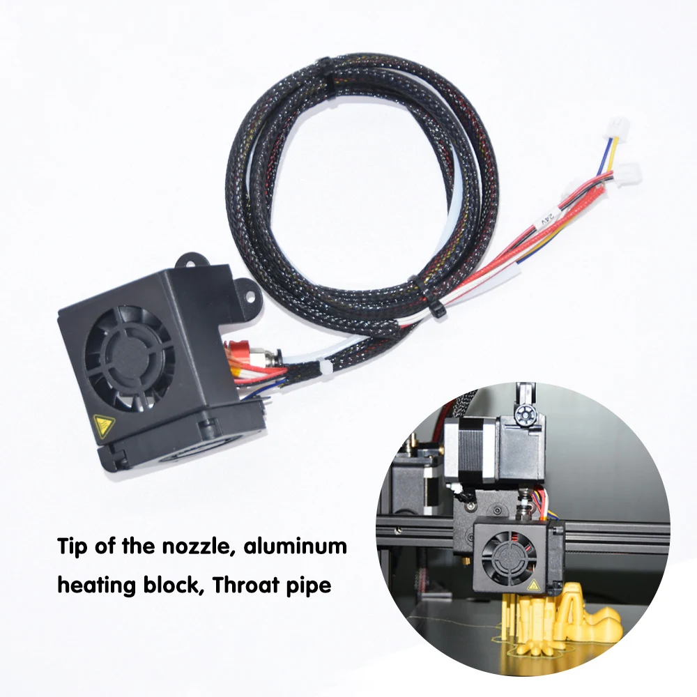 ender-5 extrusora, kit completo hotend com ventilador