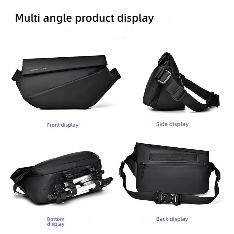 2024 New Fashion Satchel Cool Bag Men Student Shoulder Bag Boy Cycling Backpack Shoulder Crossbody Function Sports Crossbody Bag