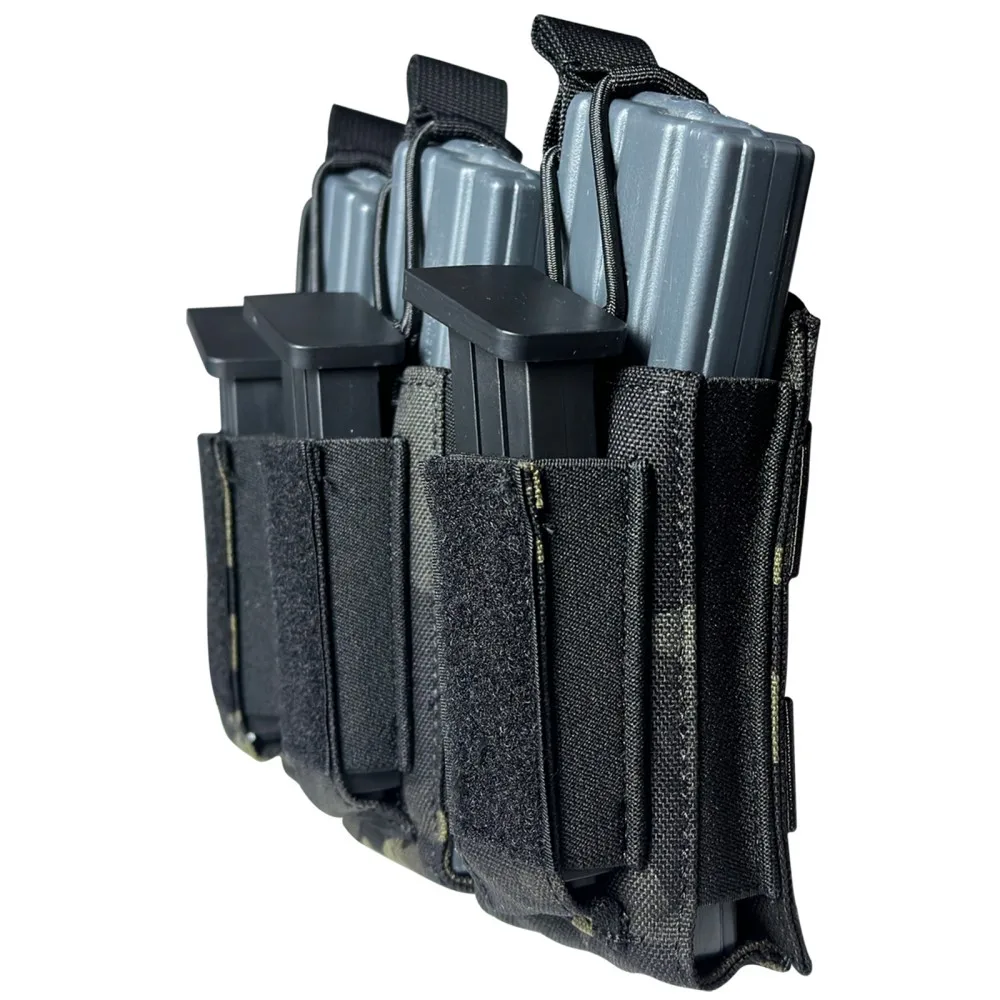 UNIONTAC taktische doppelschichtige dreifache Magazintasche, hochwertige 1000D-Nylon-5,56 Magazintaschen und 9 mm Magazintaschen – Detail 12