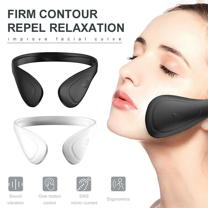 NEW Electric V Face Lifting Massager Face Slimming Belt Facial Muscle Stimulator Facial Tightening Machine EMS V-Face Exerciser