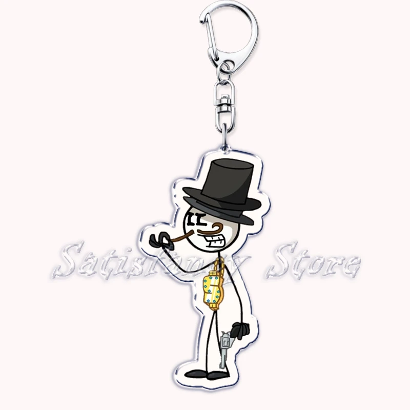 Spiel Henry Stick min Charles Calvin Acryl Schlüssel anhänger Schlüssel ring für Zubehör Tasche Anhänger Schlüssel anhänger Ring Schmuck Freunde Geschenke – Detail 25