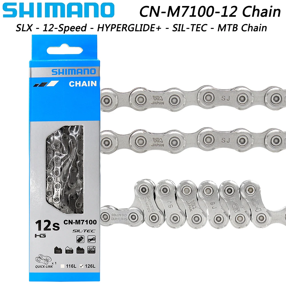 

SHIMANO DEORE SLX CN-M7100 12-Speed MTB Chain with Quick Links HYPERGLIDE for Mountain Bike Chain Original Bicycle Parts