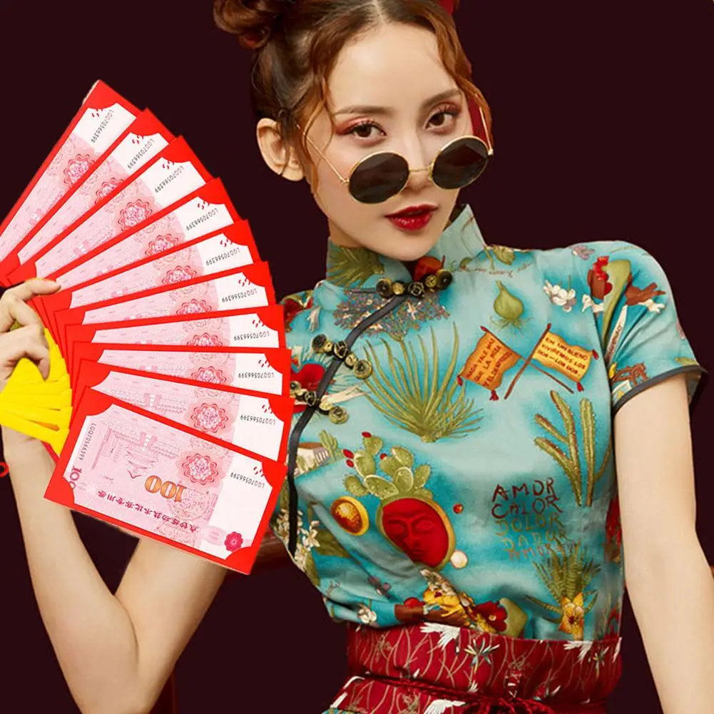 Red Paper New Year Fan Shaped Envelope for Gift Money