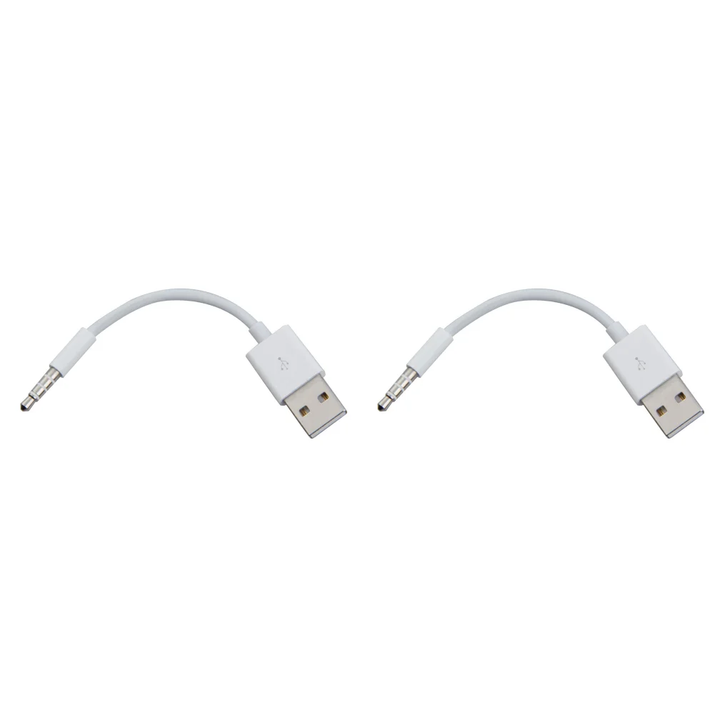Cabo de dados USB para iPod Shuffle, sincronização, áudio, carregador, 3,5mm, 3rd, 4th Gen, 1 Pc, 2 Pcs, 5Pcs