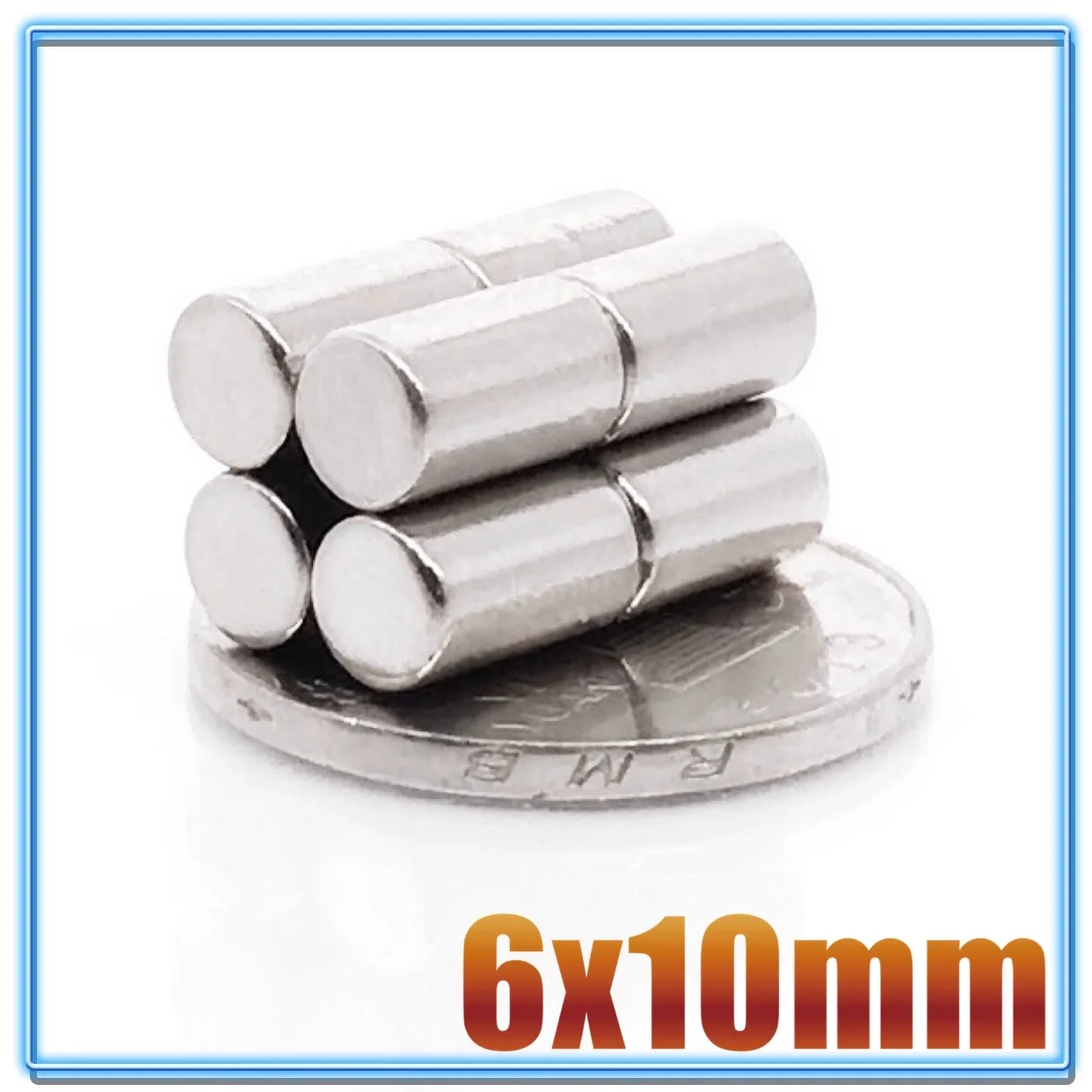 10 200PCS 6x10 Search Minor strong Magnet 6mm x 10mm Bulk Small Round Magnet 6x10mm Neodymium