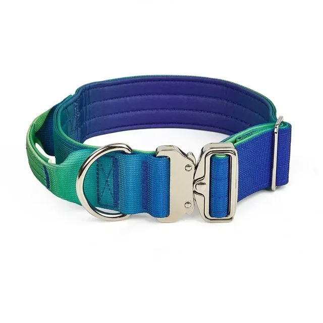 New 5mm Wide Pet Collar Gradual Change Color Traction Set Adjustable Nylon Dog Collar Supplies Medium and Large Dog Accessories New 5mm Wide Pet Collar Gradual Change Color Traction Set Adjustable Nylon Dog Collar Supplies Medium and Large Dog Accessories